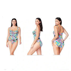 Bleu Rod Beattie Go For Bold Shirred Underwire One-Piece